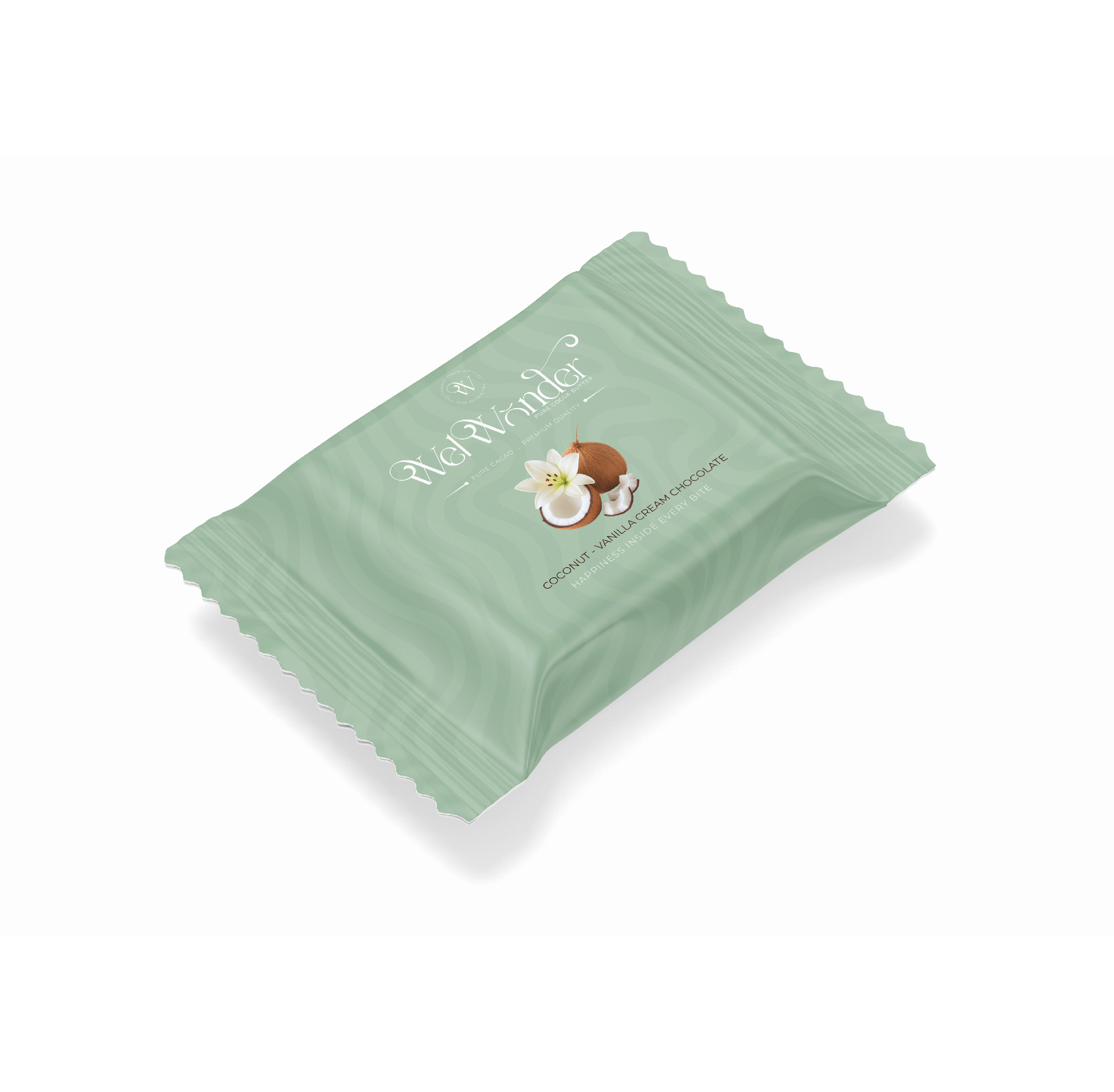 Try the sweetness of Mini Chocolate filled with coconut and vanilla cream, a flavor that will captivate you from the very first bite. Ingredients: Sugar – Cocoa Butter Alternatives – Cocoa – Coconut – Vanilla. Weight: 15 grams.