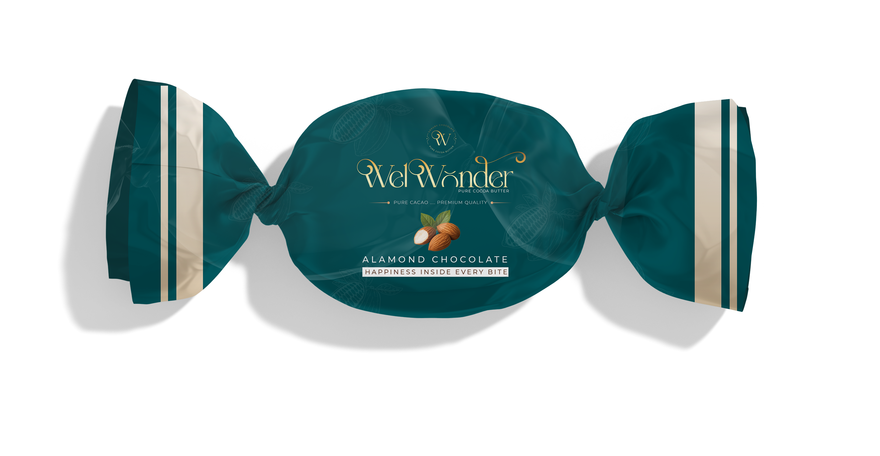 A piece of delicious chocolate with almond pieces. Ingredients: Sugar – Cocoa Butter Alternatives – Cocoa – Almonds. Weight: 10 grams