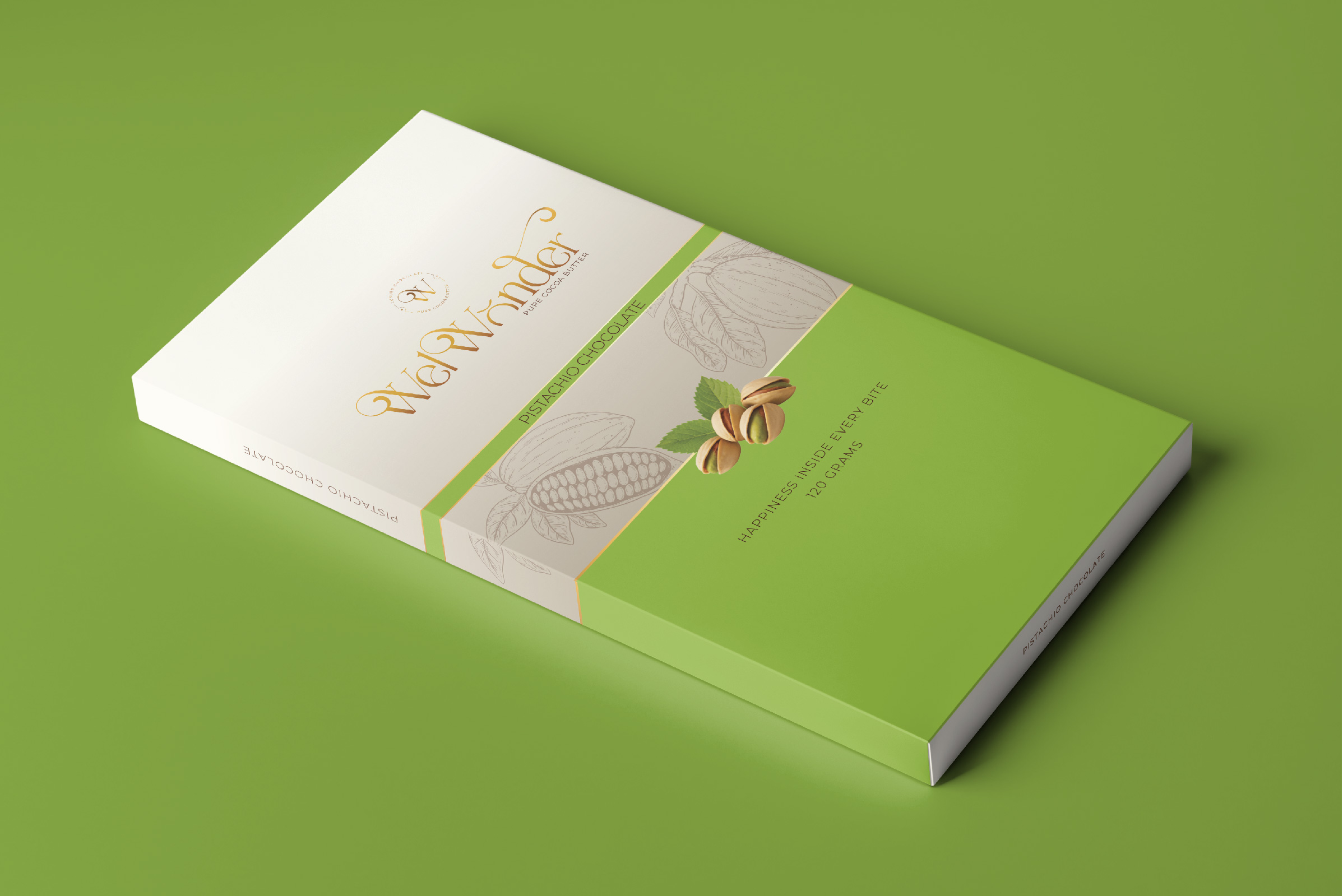 Enjoy a luxurious moment with premium pistachio chocolate, where the rich creamy milk flavor meets fresh, crunchy pistachio pieces. Ingredients: Sugar – Cocoa Butter – Cocoa – Pistachios. Weight: 120 grams.