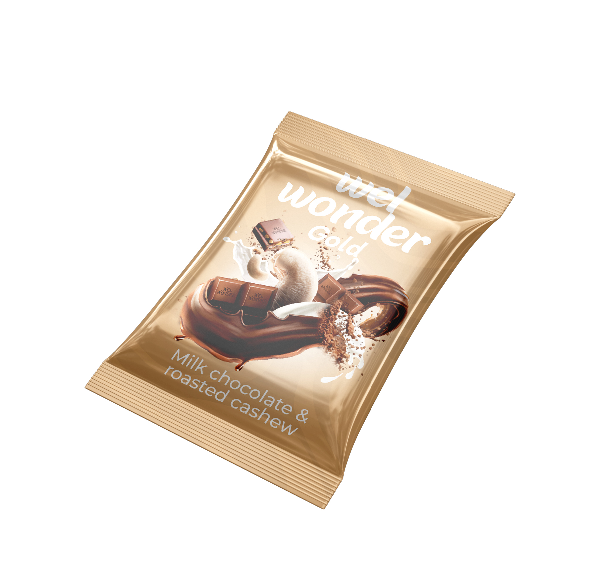 This chocolate combines the smoothness of rich milk and the taste of cocoa with a touch of cashews that add a delicious crunch in every bite. Ingredients: Sugar - C.B.S (Veg. fats) - Milk powder - Cocoa powder - Cashew. weight: 60 Grams Code: 6 224001 685378